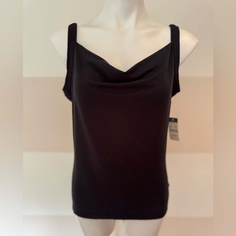 Eddie Bauer Black Women's Drape Neck Tank Top